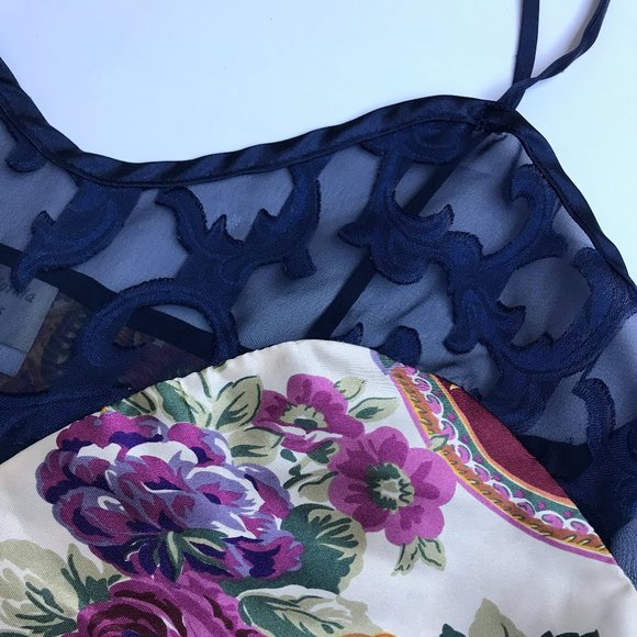 Vintage California Miss Silk and Lace Intimate Tank Top Size Medium - Picture 5 of 9